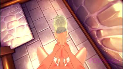 (Trap) Elfenmeisje helpt je gezicht wassen.